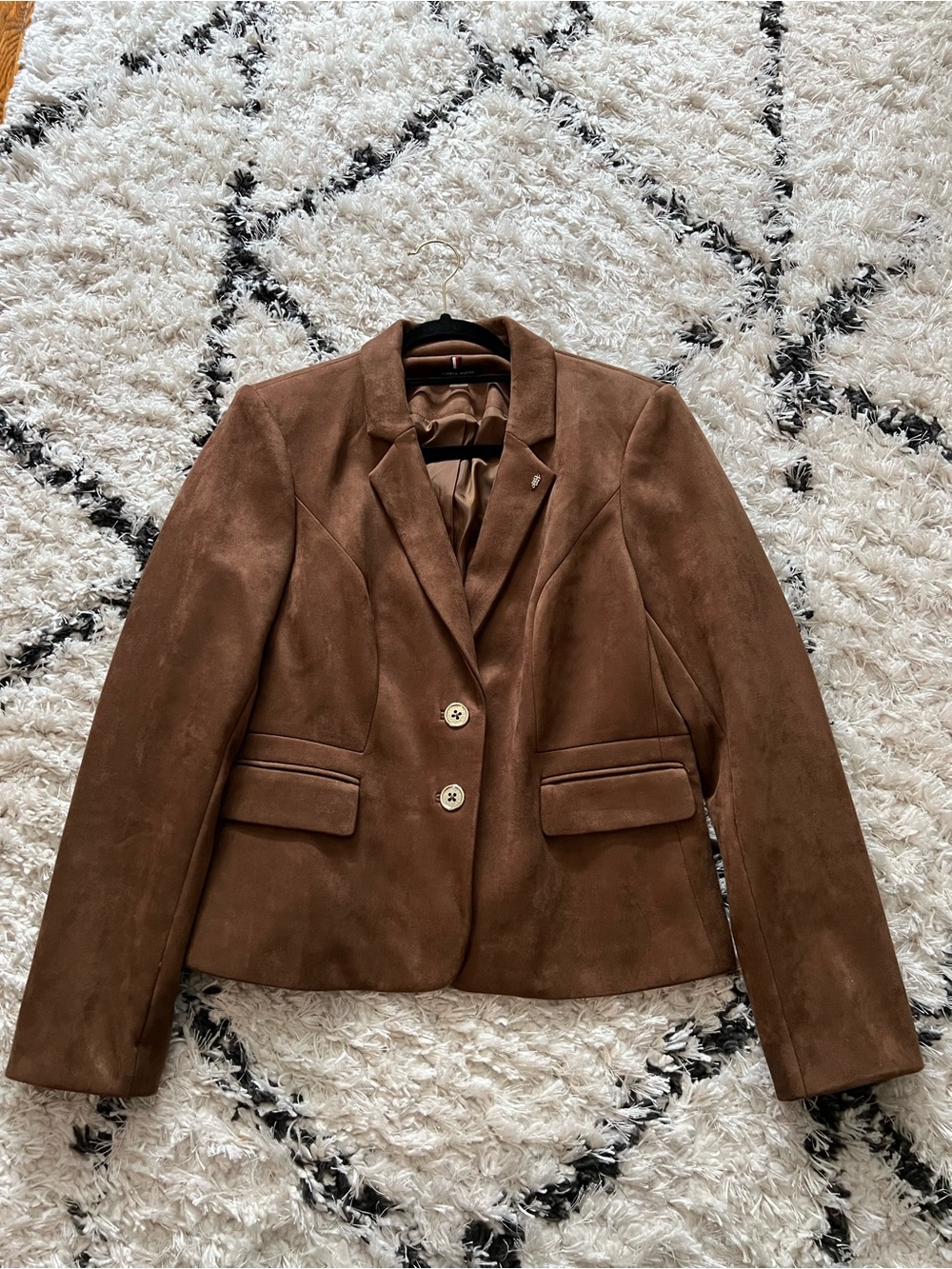 Tommy Hilfiger Women’s Brown Suede Blazer Jacket